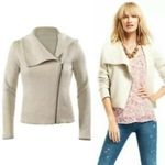 CAbi  Oatmeal Quilted Asymmetrical Zip Moto Jacket Photo 6