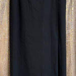 Michael Kors Black Satin Lined Side Slit Midi Skirt Office Work Size 8 Photo 0
