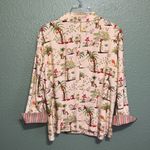 Vintage Linen Tropical Hawaiian Print Lightweight Jacket Boho Size XL Photo 8