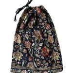 Floral Bohemian Rectangular Fall Lightweight Brown Black Handmade Bag, SZ S Brown Photo 0