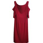 Connected Apparel  Little Red Holiday Festive Cold Shoulder Dress Size 8 Photo 5