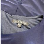 New Marina Round Neck Beaded Lace Long Sleeve Side Drape Sheath Dress 6 Photo 6