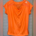 Adidas Climacool Adizero Draped Mesh Neckline Formotion Top, Neon Orange, XL Photo 2