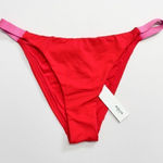 AQUA  Bikini Bottom Swimwear Red Pink Beachwear Size Extra Small NEW Photo 0