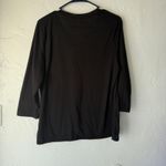 Wrangler Rock 47 by Shirt Large Black Silver Cross Graphic 3/4 Sleeve Top Grunge Photo 6