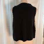 Jantzen Vintage Embroidered Knit Vest Black Floral Button Front Boho 80s 90s S Photo 1