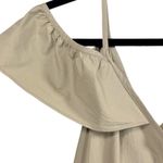 Madewell  Tan Ruffle Cold Shoulder Cotton‎ Dress Size 2 feminine Photo 7
