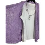 Alfred Dunner  Women's Casual Lilac & White Tank & Cardigan Photo 2