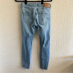 ZARA Women’s Skinny Blue Stretch Raw Hem Jeans Size 8 Photo 2