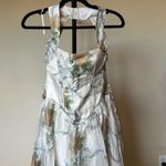 House Of CB  Minerva Soft Blue Vintage Ribbon Print Chiffon Midi Sundress Size M Photo 6