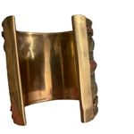 Stylish bronze and copper cuff bracelet, EUC Gold Photo 3