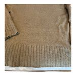 ZARA Knit Oversized Sweater Gray Green Ribbed Hem Crew Neck Size Small Photo 7