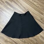 Sandro  Size 1 US S A-line Knee Length Skater Round Skirt Black Button Detail Photo 2