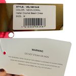 PATBO Crochet Beach Dress Halterneck Neon Coral Resort Influencer Medium NWT Photo 8