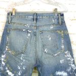 frame denim Frame X Jordan Barrett Paint Splatter Jeans W 25, M 27 Blue Zip Fly Grunge NWOT Photo 8
