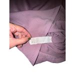 Forever 21 Ribbed Mock Neck Zip Front Short Sleeve Midi Dress Mauve Size Medium Photo 7