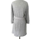 Popsugar Gray Cotton Blend Mini Dress Drawstring Waist Stretchy Casual Lounge M Photo 2