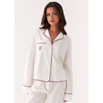 Peppermayo  Exclusive Harry Pyjama Top and Bottom Set White Red Size Small Photo 2