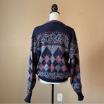 CAMPUS | Vintage Argyle Sweater Sz M Blue Size M Photo 3