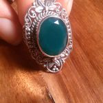Bali Legacy Verde Onyx Sterling Silver Antique Garden and Floral Ring (Size 9) Photo 6