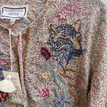 Johnny Was heavily embroidered Indalo Pintuck Blouse RARE (oversized) Photo 6