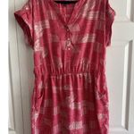 Gap Womens XL Pink Dress Short Sleeve Camp Travel Resort Photo 0