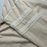 Free People : Varsity Stripe Neutral Yellow Tan VNeck Oversized Sweatshirt Photo 5