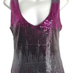 Vintage Y2K Multi Color Sequin Color Block V Neckline Mini Slip Dress Medium Pink Photo 3