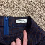 Babaton Aritzia  Jethro Blue Plaid Twisted Assymetric Mini Skirt Photo 1