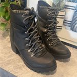 Unionbay Women's Dark Gray & Heather 8.5 Lugg Sole Moto Lace Ankle Boot Photo 3