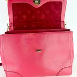 Tory Burch Robinson Leather Top Handle Handbag Purse Flap Pink Photo 9