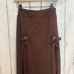 Halara NWT High Waisted Decorative Buckle Split 2-in-1 Maxi Casual Skirt Photo 9