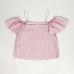 H&M NWOT Off-The-Shoulder Blouse in Light Pink | Size M Photo 6