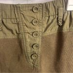 Ulla Johnson  olive green designer mixed media shorts retro chic button accent Photo 2