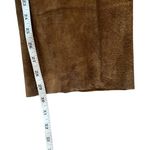 Brandon Thomas 100% Leather Brown Suede Pants High Rise Straight Leg Womens 6 Photo 4