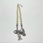 American Eagle AEO Pearl Rhinestone Pendant Necklace Photo 2