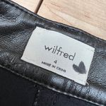 Wilfred  Faux Leather Gloss Black High-Waisted Pants Size 4 Photo 5