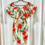 Badgley Mischka Floral Off-the-Shoulder Puff-Sleeve Sheath Dress Multi Women's 0 Photo 3