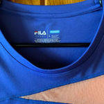 FILA  Sport Blue & Orange mesh paneling long-sleeve athletic running shirt size L Photo 4