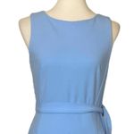 Calvin Klein Dress Boatneck Belted Ruffle Hem Sleeveless Blue Women’s Size 6 Photo 6