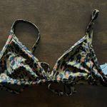 Madewell Second Wave Bralette Bikini Top Leopard Strappy XS Photo 2