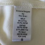NWT The Greii Cream Crewneck Cap Sleeve Top Shirt Size Small Photo 3