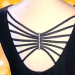 Another Thyme long black velvety evening dress! Size 14 Photo 6