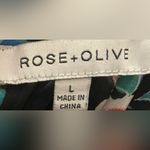 Rose + Olive - Black tank top blouse with multiple colors and Floral designs Size L Photo 4