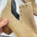 Rebecca Minkoff  Tan Suede Leather Studded D’orsay Ankle Boots Womens 6 Booties Photo 4