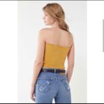 Urban Outfitters  Suede Mustard Cropped Tube Top Photo 3