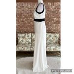 Karl Lagerfeld  Ivory Sequin Full Leg Formal Colorblock Jumpsuit NWT 4 Photo 6