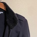 James Perse Standard  Charcoal Gray Sherpa Collar Tie Front Cardigan M Photo 5