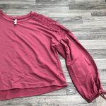 Xhilaration Xhileration Coral Balloon Arm Lace Trim Pullover; Large Women’s Photo 1