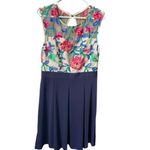 Acevog size L embroidered top blue knit skirt. Size L Photo 1